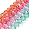 Transparent Painted Glass Beads Strands X1-DGLA-A034-T8mm-A11-2