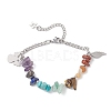 Natural & Synthetic Mixed Gemstone Chip Beaded Bracelets BJEW-JB12532-01-2