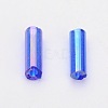 Transparent Colours Rainbow Glass Bugle Beads TSDB6MM168-2