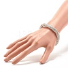 Bling Polymer Clay Rhinestone Curved Tube Beads Stretch Bracelet for Women BJEW-JB07490-03-3
