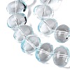 Transparent Electroplate Glass Beads Strands EGLA-N012-06D-3