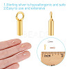 30Pcs 3 Colors 925 Sterling Silver Cord Ends FIND-GO0002-60-5