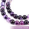 2 Strands Natural Striped Agate/Banded Agate Bead Strands G-OC0002-24-3