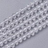 Natural Quartz Crystal Beads Strands G-F596-44-3mm-1