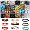 24 Styles Natural & Synthetic Mixed Gemstone Chip Beads G-PA0001-98-1