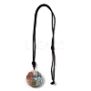 Natural & Synthetic Mixed Gemstone 7 Chakra Pendant Necklace NJEW-WH0002-15-2