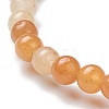 Natural Red Aventurine Beaded Stretch Bracelets BJEW-A117-A-24-3