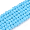 Opaque Solid Color Imitation Jade Glass Beads Strands EGLA-A044-P2mm-D08-1