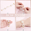 6Pcs Brass Slide Lock Clasps KK-BBC0027-58B-6