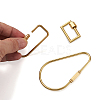  Unisex Pure Handmade Brass Key Rings & Screw Carabiner Lock Charms KEYC-TA0003-06-16
