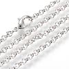 Iron Rolo Chains Necklace Making MAK-R015-45cm-P-1