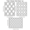 3Pcs 3 Styles Carbon Steel Cutting Dies Stencils DIY-WH0309-658-6