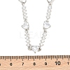 Brass Pave Clear Cubic Zirconia Heart Link Chain Necklaces KK-CBA4547-16B-P-4
