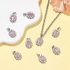 SHEGRACE Brass Micro Pave Cubic Zirconia Pendants XGRQ2O071-446B-G-5