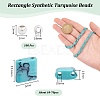 1 Strand Rectangle Synthetic Turquoise Beads Strands G-NB0005-57-2
