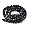 Synthetic Blue Goldstone Beads Strands G-K351-A01-01-3