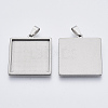Non-Tarnish 304 Stainless Steel Cabochon Connector Settings STAS-R101-04B-2