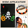 800Pcs 4 Colors Halloween Opaque Plastic Beads KY-SP0001-08-6
