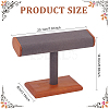 T-Shaped Bar Wood Covered with Microfiber Bracelet Display Stands BDIS-WH0014-01-2