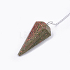 Natural & Synthetic Mixed Stone Hexagonal Pointed Dowsing Pendulums G-T097-07-3