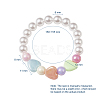 Kids Acrylic Beaded Stretch Bracelets BJEW-JB04833-M-5