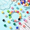 Rubberized Style Opaque Acrylic Beads MACR-CJC0009-02A-6