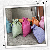 10Pcs 10 Colors Rectangle Burlap Packing Pouches ABAG-SP0001-50-5