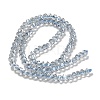 Electroplate Glass Beads Strands GLAA-Q105-04S-2
