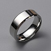 304 Stainless Steel Wide Band Finger Rings for Women Men RJEW-WH0009-12F-1