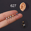 Flower 316L Surgical Stainless Steel Micro Pave Cubic Zirconia Cartilage Earrings WG558ED-06-1