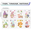 8 Sheets 8 Styles PVC Waterproof Wall Stickers DIY-WH0345-060-2