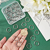 40Pcs 304 Stainless Steel Split Key Rings STAS-CY0001-01B-P-3