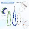 3Pcs 3 Style Glass Pearl & Lampwork & Glass Seed Beads Mobile Straps KEYC-OC0001-19-4