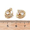 Brass Micro Pave Cubic Zirconia Beads KK-A259-09G-3
