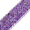 Natural Chevron Amethyst Beads Strands G-S030-3
