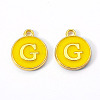 Golden Plated Alloy Enamel Charms LS-ENAM-S118-09G-2