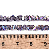 Electroplate Transparent Glass Beads Strands GLAA-N021-4mm-01-4