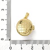 Brass Enamel Locket Pendants KK-F912-05A-G-4