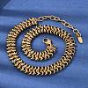 316L Surgical Stainless Steel Link Chain Choker Necklaces SA-CBAB122-03G-3