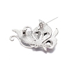 Alloy Light Siam AB Rhinestone Butterfly Brooch Pins with Enamel for Clothes Backpack JEWB-T005-07-2