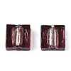 Handmade Silver Foil Lampwork Beads FOIL-S006-12x12mm-05-2
