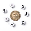 Letter Acrylic European Large Hole Beads X-OPDL-R050-10mm-E-7