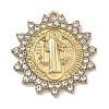 304 Stainless Steel & Rhinestone Pendants STAS-G371-09A-01G-1