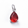 Brass Micro Pave Cubic Zirconia Pendants ZIRC-E164-64P-2