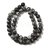 Natural Black Agate Beads Strands G-M402-D01-4