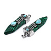 Synthetic Malachite Pendants G-S292-05C-4