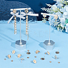 8 Pair Brass Stud Earring Findings KK-BC0013-07-5