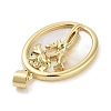 Rack Plating Brass Pave Shell Pendants KK-Z064-28G-07-2