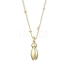 1Pc Initial Letter Brass Pendant Necklaces NJEW-YW0001-24I-1