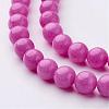 Natural Mashan Jade Round Beads Strands G-D263-8mm-XS30-2